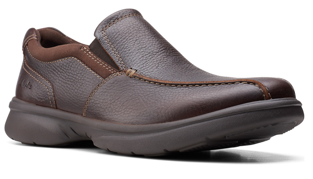 Clarks Mens Bradley Step Brown Tumbled Leather Casual Slip on Shoes Size 9 M